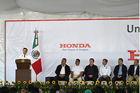 Honda在墨西哥的汽车产量累计达20万辆-纪念仪式