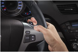 2010 MDX激扬上市-F1方向盘浆式换挡拨片+带有运动换挡模式(Sequential SportShift)的6速手自一体变速箱